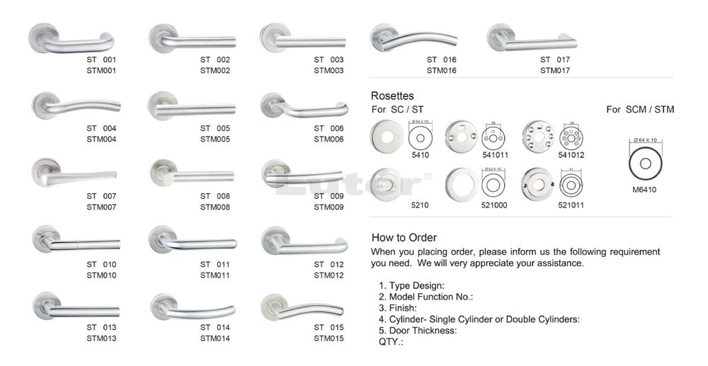 Stainless Steel 304/316 Hollow Lever Handle