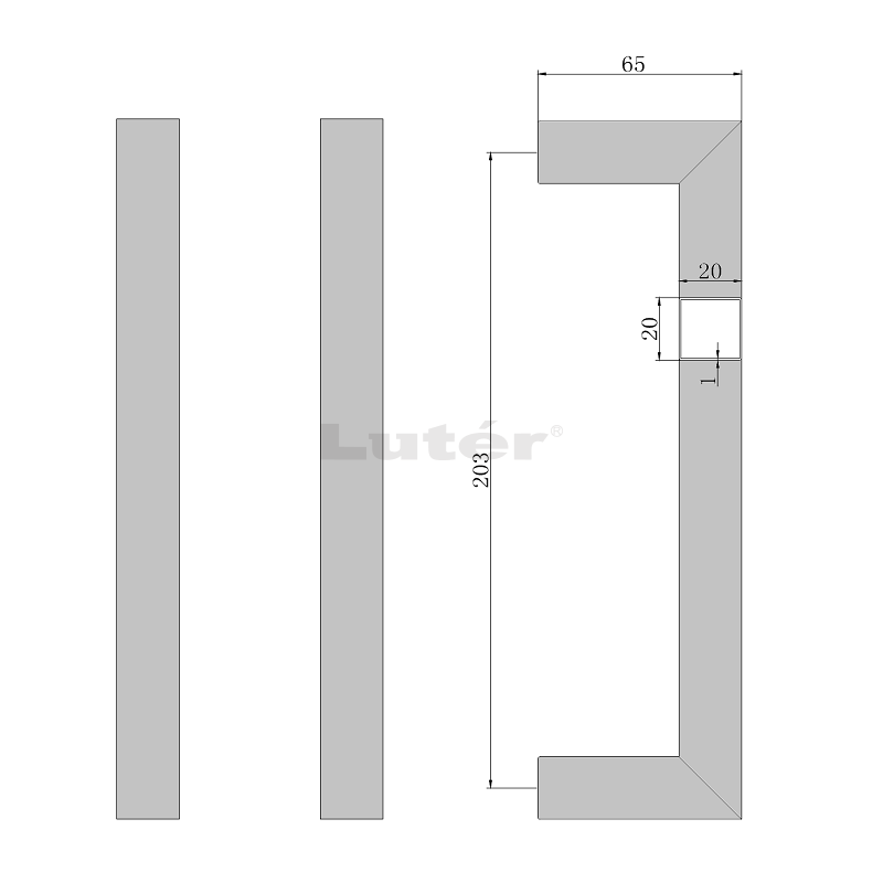 ADA Pull Handle and Thumbturn, Edge Pull Handle